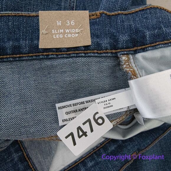 New! Madewelll Slim Wide-Leg Jeans in Crownridge Wash, size 36 - Picture 16 of 16